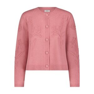 CeCe Rose Cardigan with Floral Embroidery